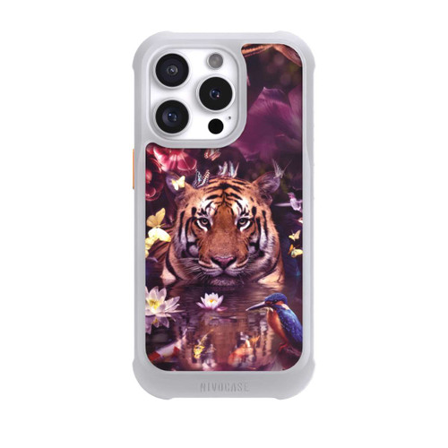 Apple iPhone 16 Pro NIVOmax Tiger Blumenrahmen