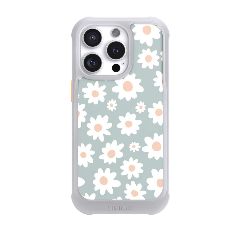 iPhone 16 Pro NIVOmax Marguerites Pattern Vert