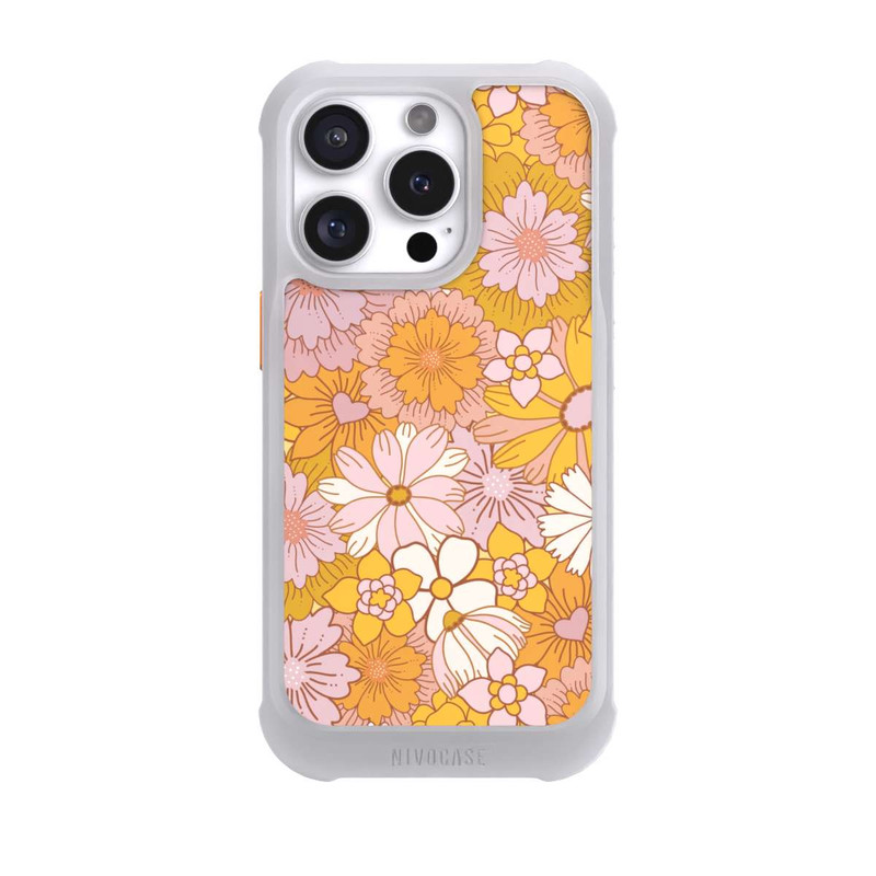 iPhone 16 Pro NIVOmax Retro Flower Walpaper Yellow