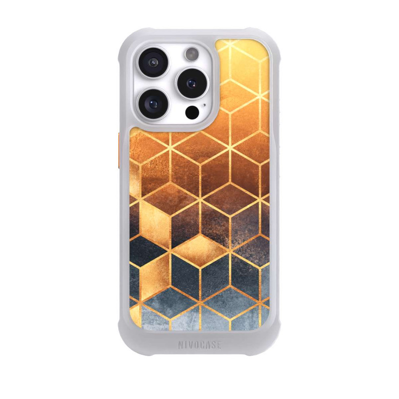 iPhone 16 Pro NIVOmax Würfel goldener Farbverlauf