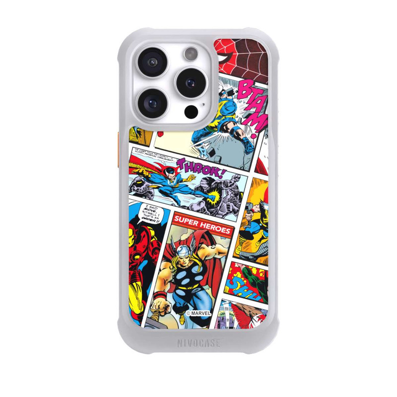 iPhone 16 Pro NIVOmax Marvel Retro Comic Blue