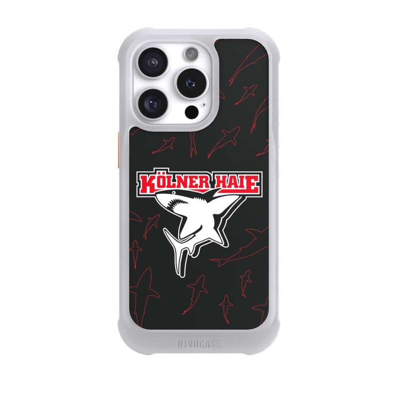 iPhone 16 Pro NIVOmax Haie Muster Rot