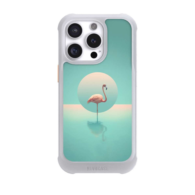 iPhone 16 Pro NIVOmax Flamant dans la piscine
