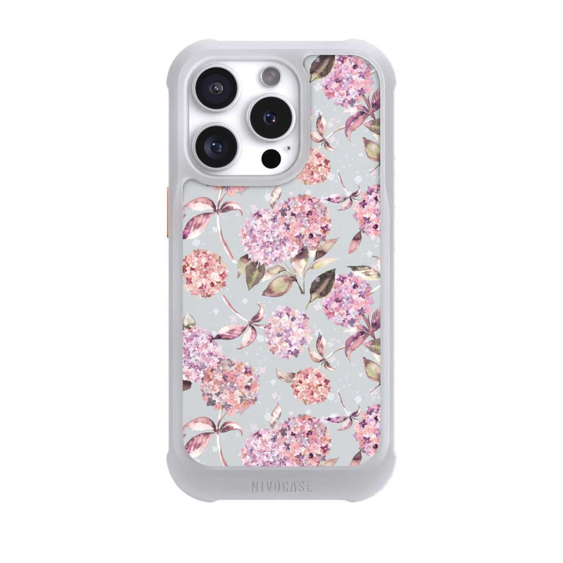 iPhone 16 Pro NIVOmax Pastel Magic Hydrangea Floral Watercolor Pink