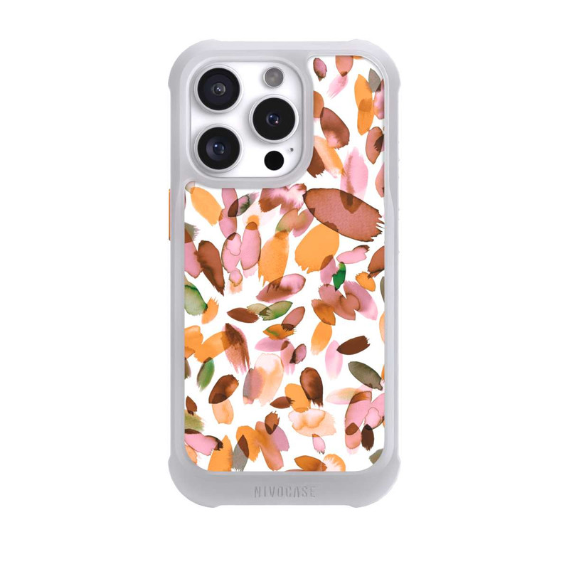 iPhone 16 Pro NIVOmax Watercolor Petal Stains Orange