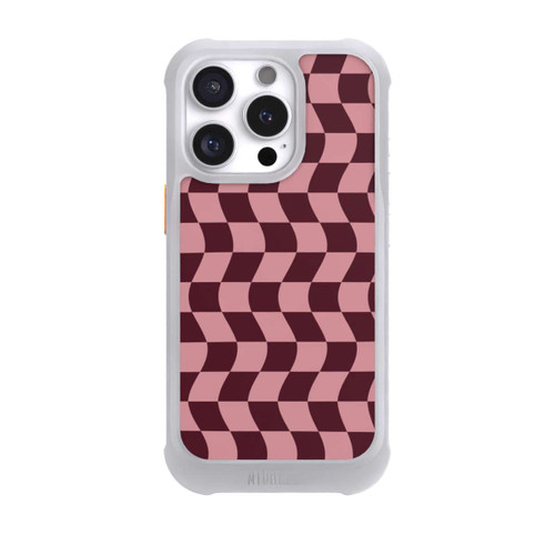 Apple iPhone 16 Pro NIVOmax Schachbrett Rot-Rosa