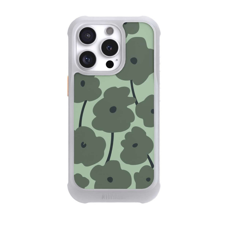 iPhone 16 Pro NIVOmax Fleurs Minimalistes Vertes