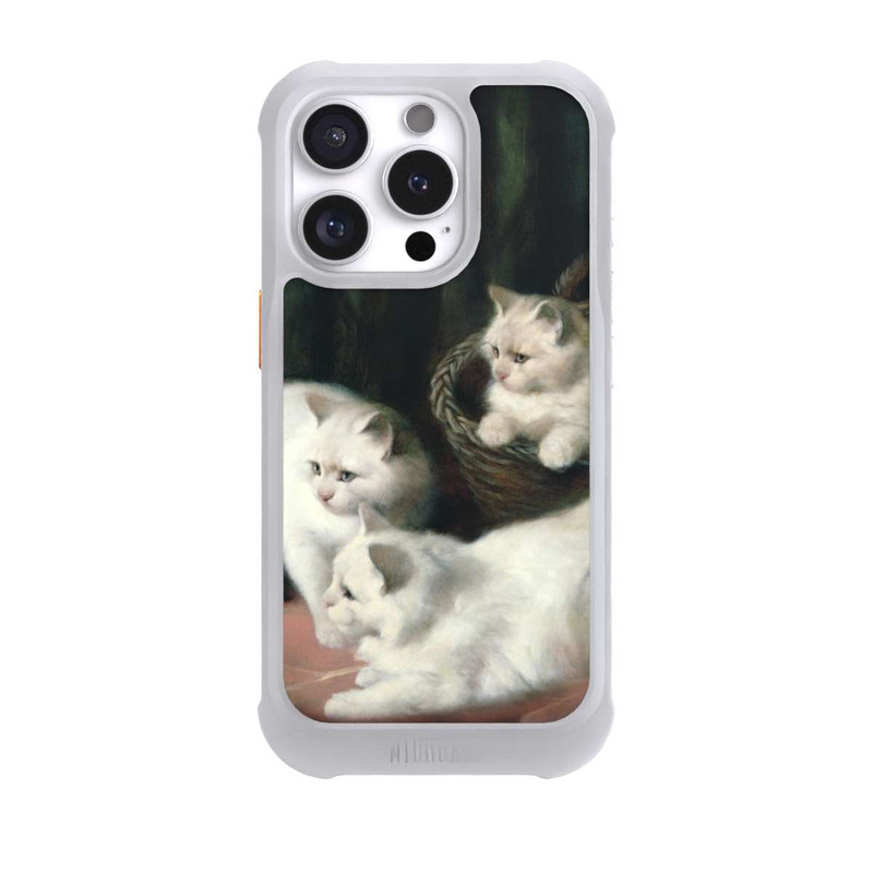 iPhone 16 Pro NIVOmax Three White Angora Kittens