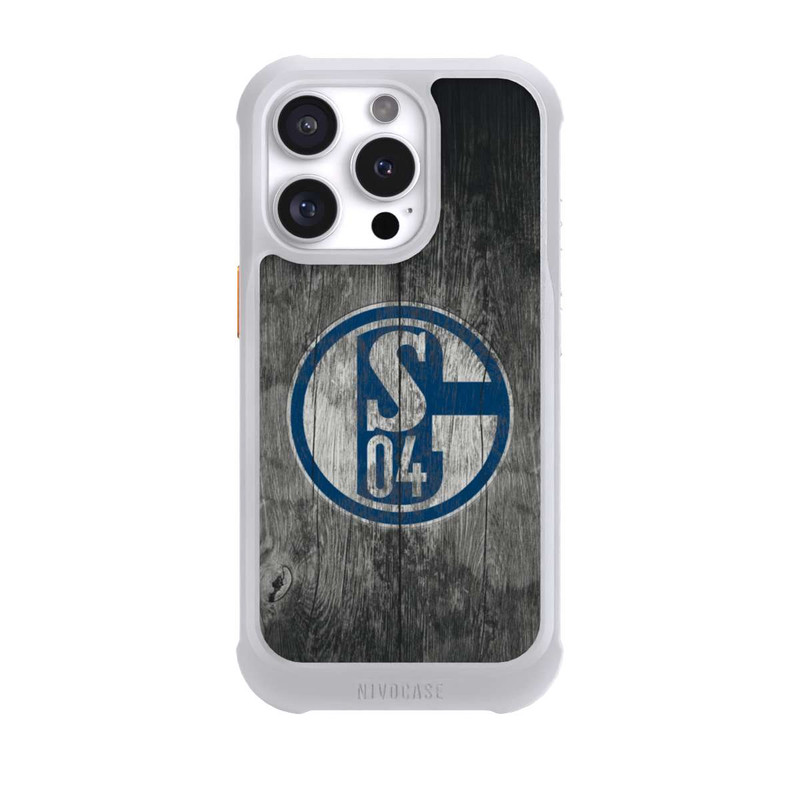 iPhone 16 Pro NIVOmax Schalke 04 Holz Look