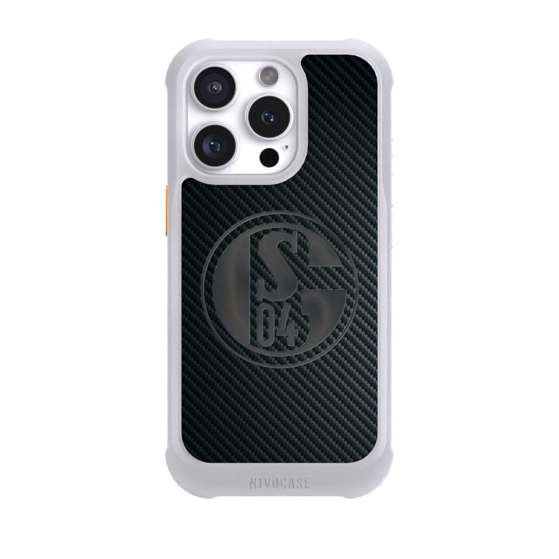 iPhone 16 Pro NIVOmax Schalke 04 Carbon Look
