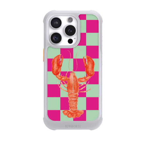 Apple iPhone 16 Pro NIVOmax Pink Checkers Lobster
