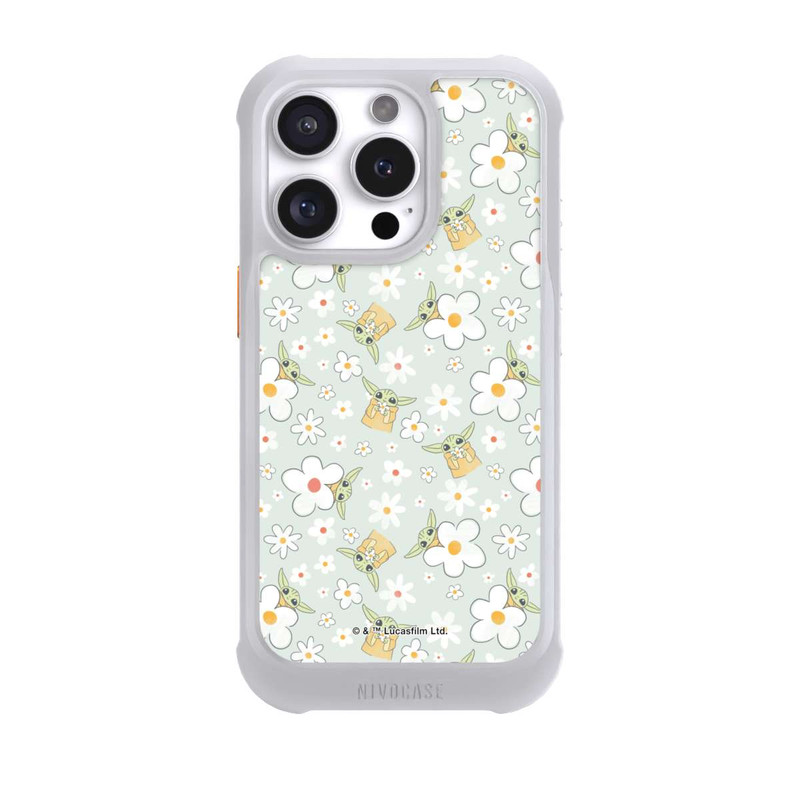 iPhone 16 Pro NIVOmax Baby Yoda Blumen Muster