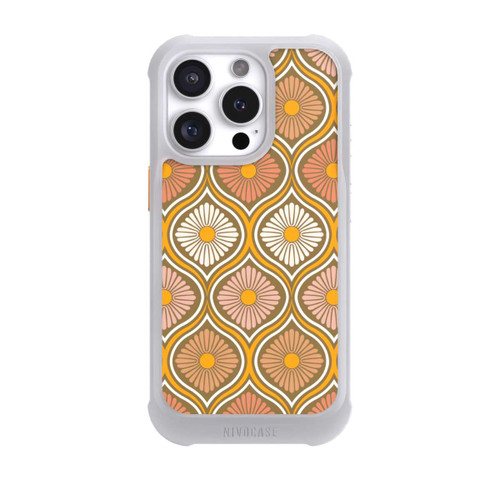 Apple iPhone 16 Pro NIVOmax Groovy 70s Retro Mid-Century Daisy Flowers