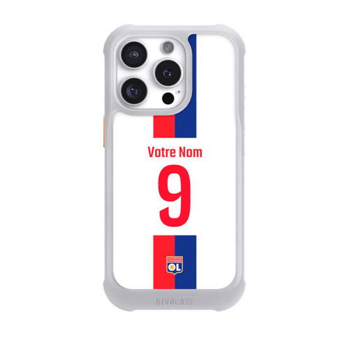 Apple iPhone 16 Pro NIVOmax Olympique Lyonnais Trikot Personalisierbar