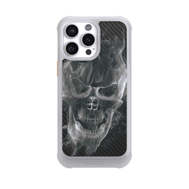 iPhone 16 Pro Max NIVOmax rauchender Totenkopf Carbon