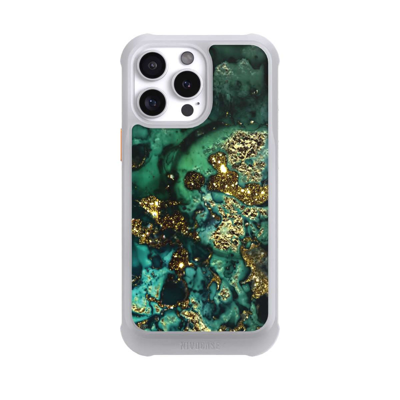 iPhone 16 Pro Max NIVOmax Marbre Cyan Scintillant
