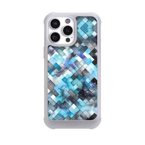 Apple iPhone 16 Pro Max NIVOmax stimmungsvolles geometrisches Muster blau