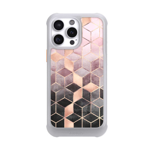 Apple iPhone 16 Pro Max NIVOmax Pink-grauer Farbverlauf Würfel Druck