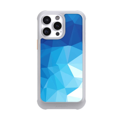 Apple iPhone 16 Pro Max NIVOmax Mosaïque Polygonale Bleue