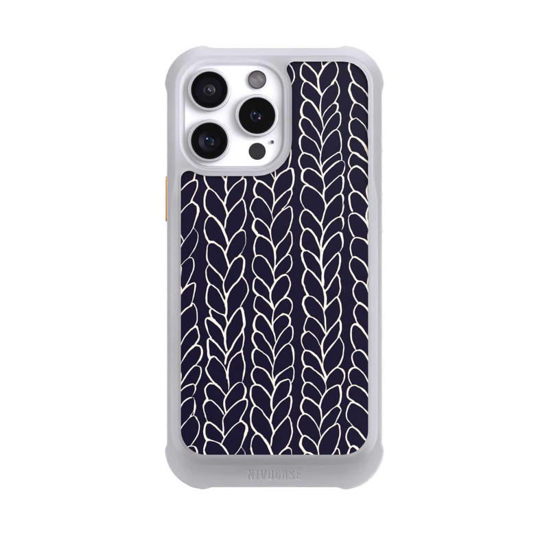 iPhone 16 Pro Max NIVOmax gezeichnete Wollzöpfe Marine