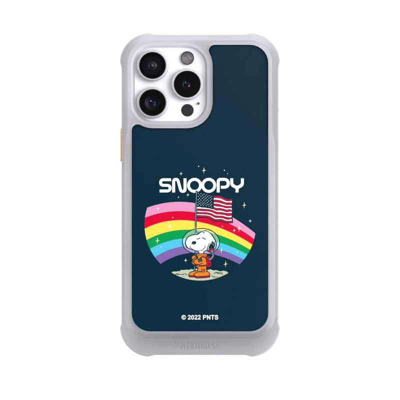 iPhone 16 Pro Max NIVOmax Snoopy Weltraumreisender Regenbogen