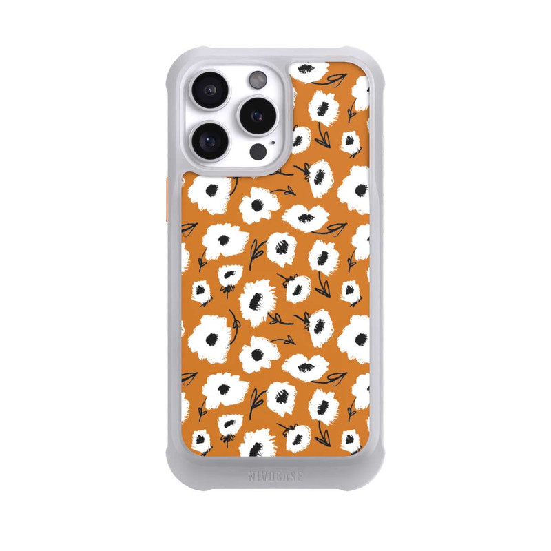 iPhone 16 Pro Max NIVOmax Blumenmuster Ocker