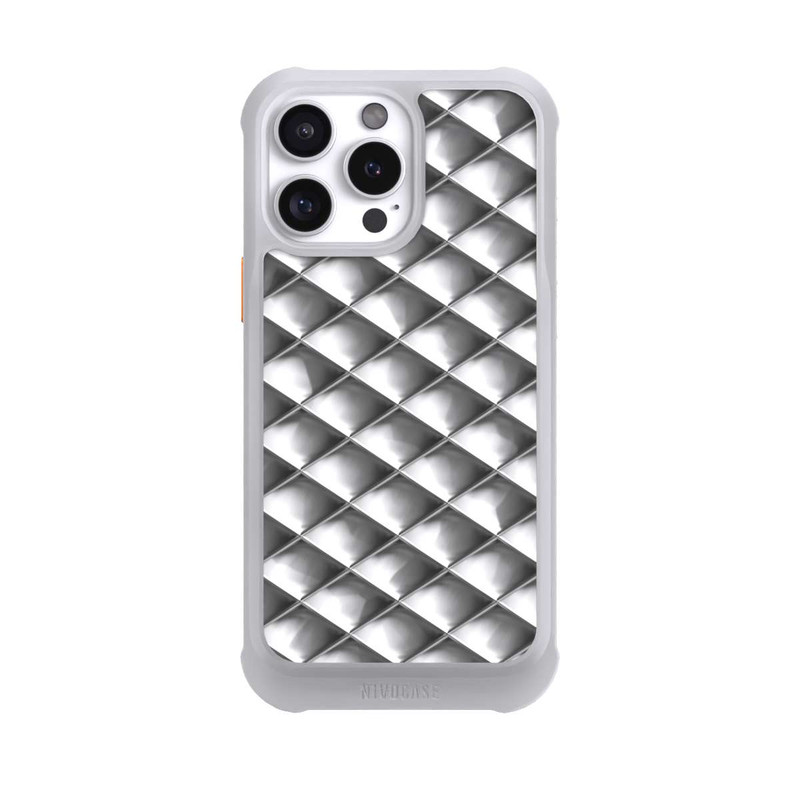 iPhone 16 Pro Max NIVOmax Carrés argentés Glamour