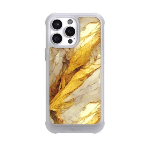 Apple iPhone 16 Pro Max NIVOmax Weiße Marmor-Golddruckschichten