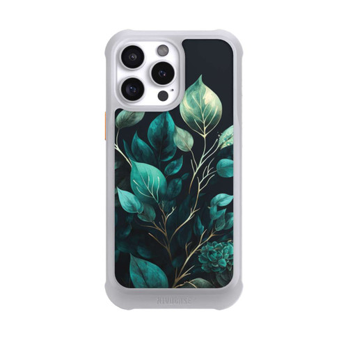 Apple iPhone 16 Pro Max NIVOmax Grüne Eukalyptus Blätter mit dunklem Hintergrund mit KI