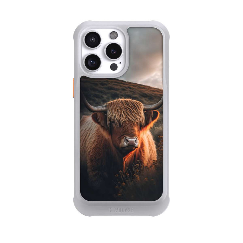 iPhone 16 Pro Max NIVOmax Hochland Rind mit großen Hörnern mit KI