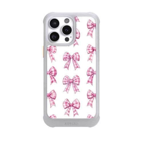 Apple iPhone 16 Pro Max NIVOmax Pinke Gingham Herzen und Schleifen mit KI