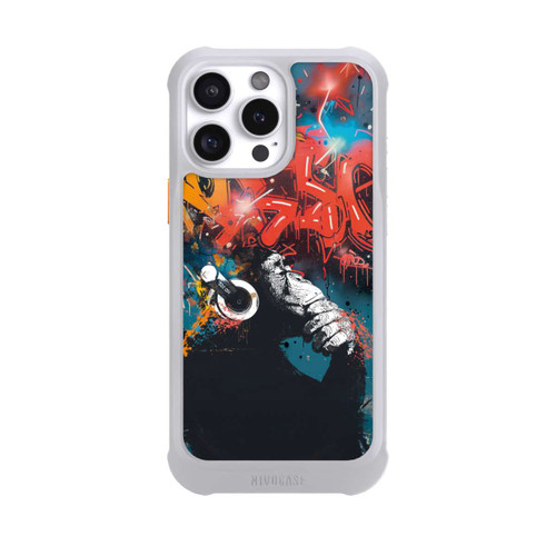 Apple iPhone 16 Pro Max NIVOmax Affe Stereo Kopfhörer Graffiti Street Art
