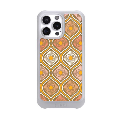 Apple iPhone 16 Pro Max NIVOmax Groovy 70s Retro Mid-Century Daisy Flowers