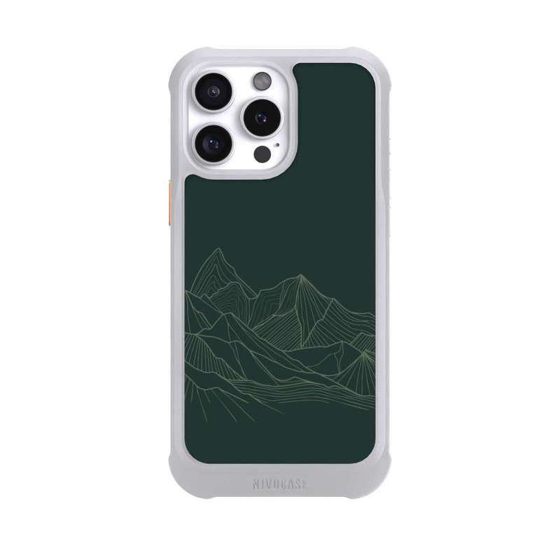 iPhone 16 Pro Max NIVOmax Berg Line Art Grün