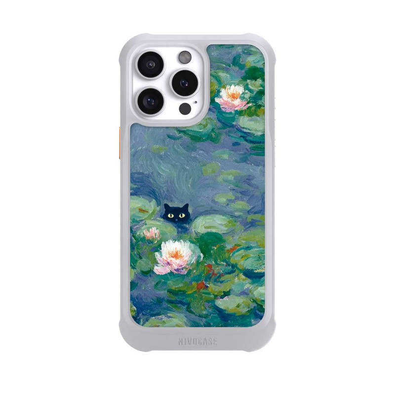 iPhone 16 Pro Max NIVOmax Katze im Teich Gemälde Impressionismus