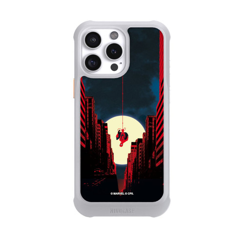Apple iPhone 16 Pro Max NIVOmax Spider-Man Marvel between Skyscrapers