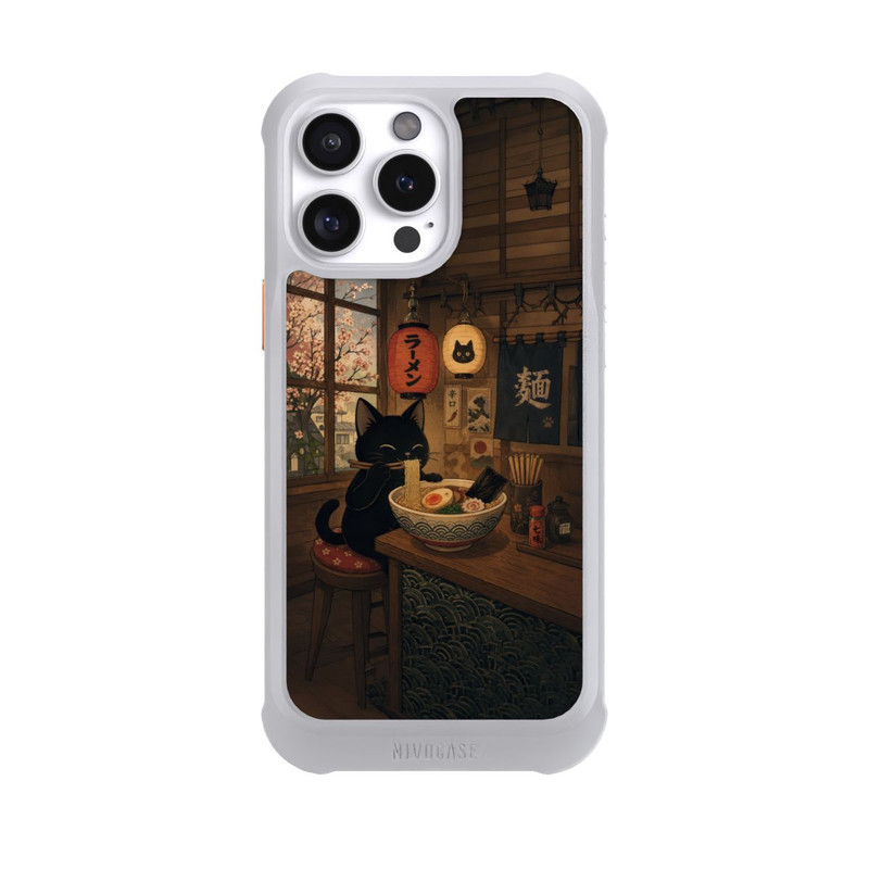 iPhone 16 Pro Max NIVOmax Ramen Bar with a Black Cat with AI