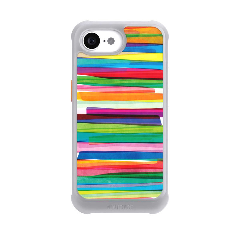 iPhone 16e NIVOmax Rayures Colorées 1