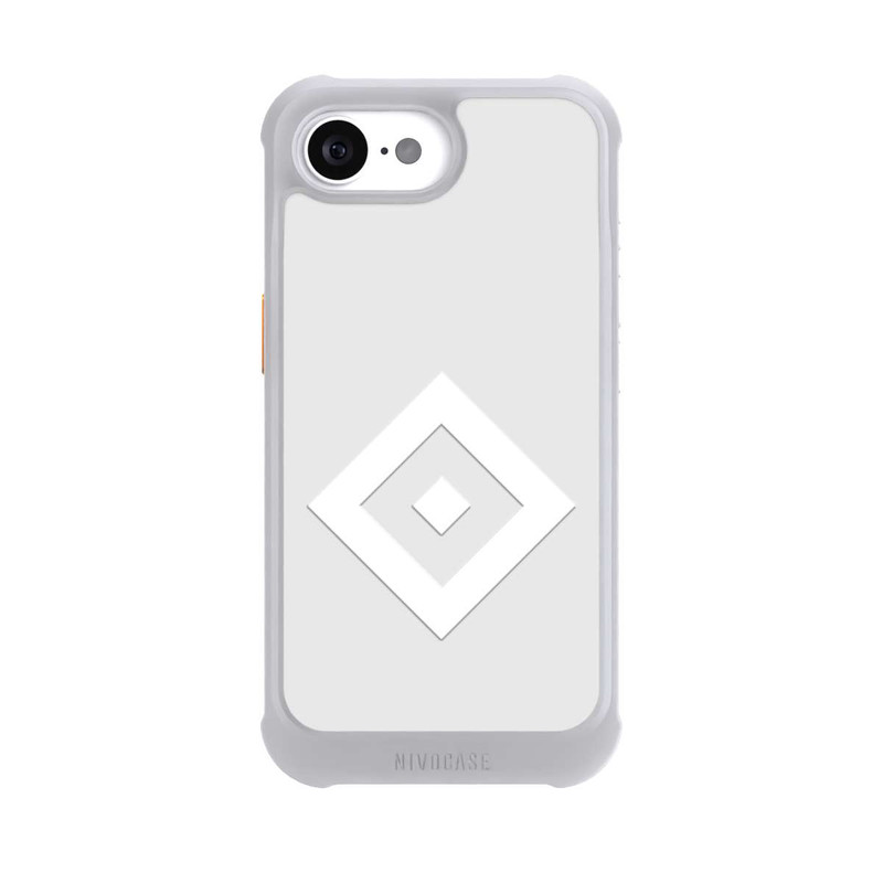iPhone 16e NIVOmax Rauten Logo auf HSV Grau