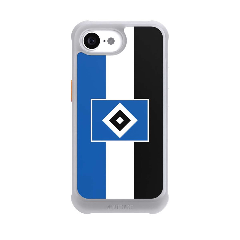 iPhone 16e NIVOmax HSV Streifen - Blau-Weiß-Schwarz