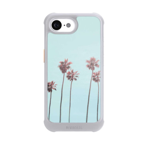 Apple iPhone 16e NIVOmax Paradis des palmiers de plage rose