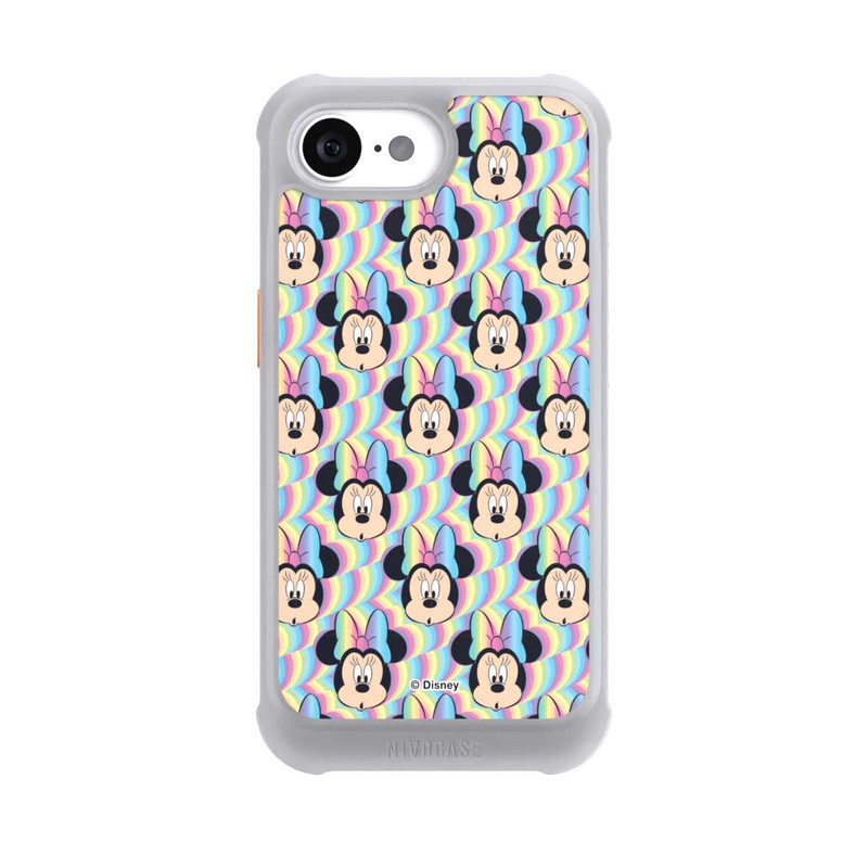 iPhone 16e NIVOmax Minnie Visages d'arc-en-ciel