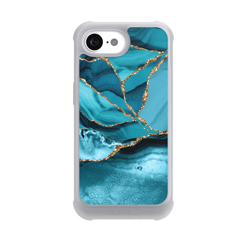 iPhone 16e NIVOmax Marbre Bleu Glacier