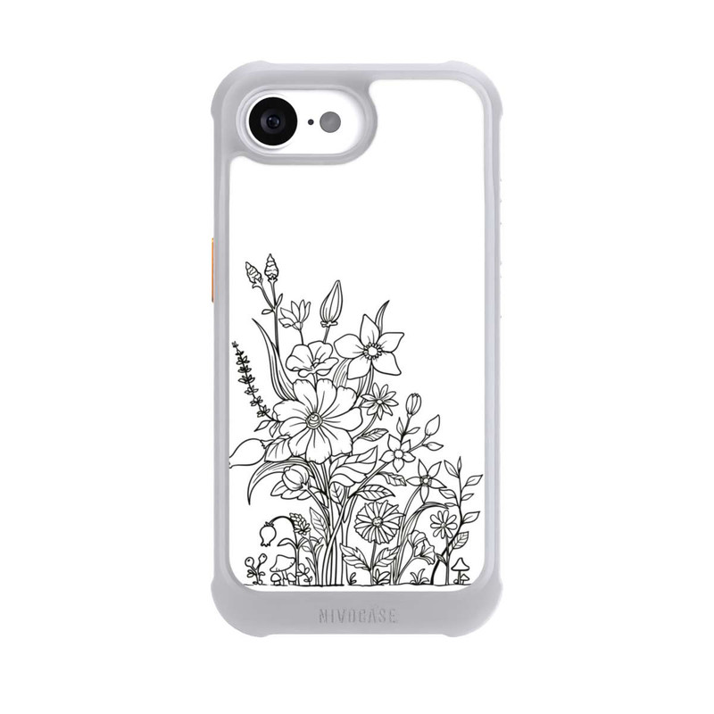 iPhone 16e NIVOmax Flowers Line Art
