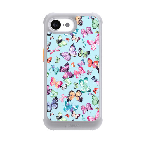 Apple iPhone 16e NIVOmax Papillons Rose Orange Bleu