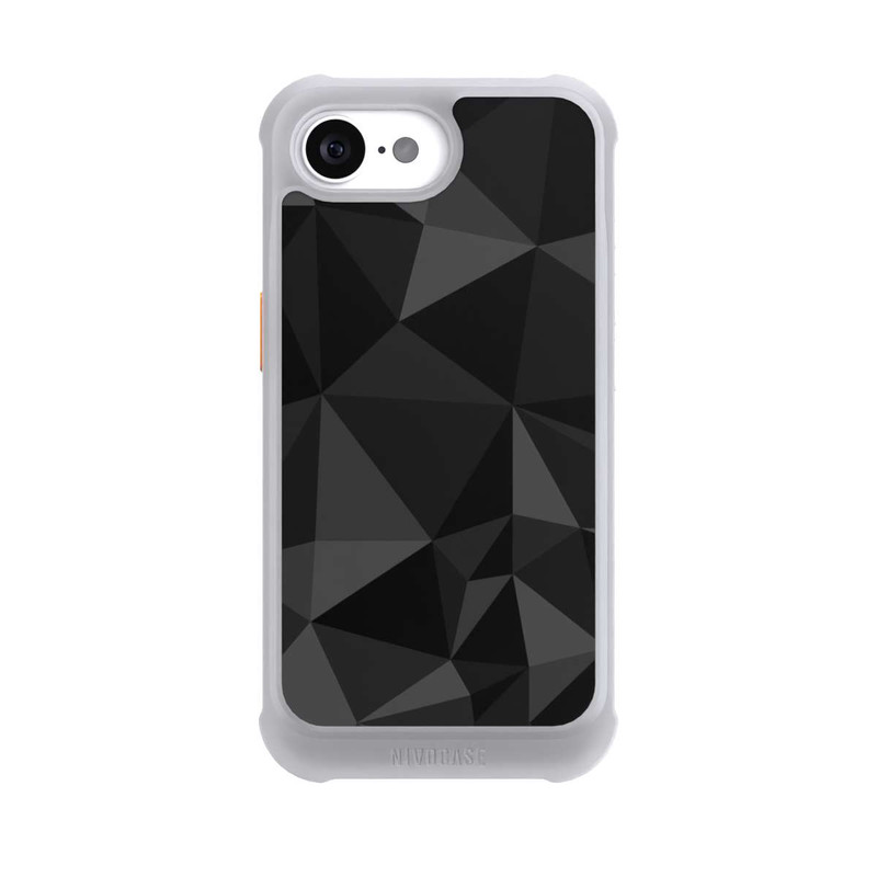 iPhone 16e NIVOmax Motif Polygone Noir