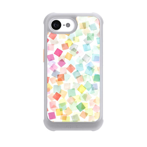 Apple iPhone 16e NIVOmax Confettis Plaids Géométriques Arc-en-ciel