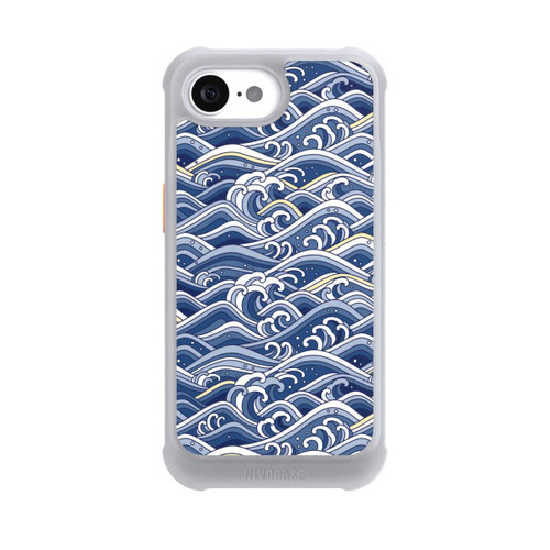 Apple iPhone 16e NIVOmax Vagues bleues kanagawa