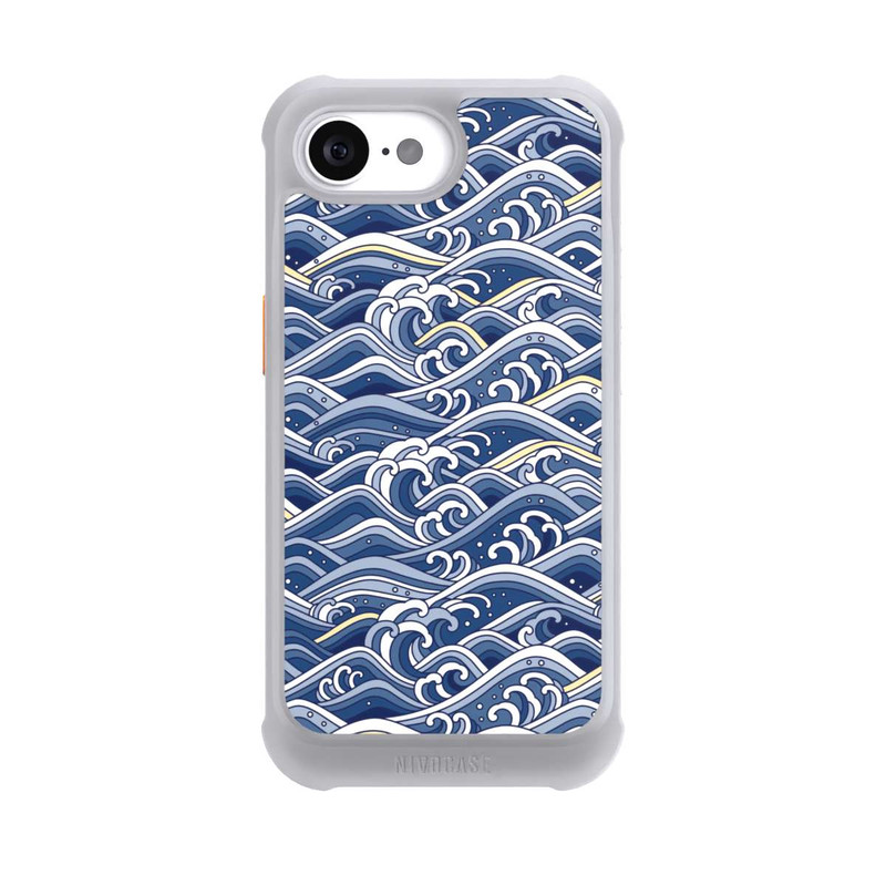 iPhone 16e NIVOmax Vagues bleues kanagawa