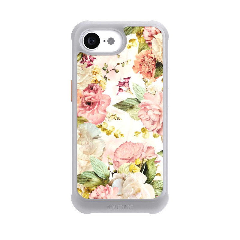 iPhone 16e NIVOmax Flower Frame Peonies beige
